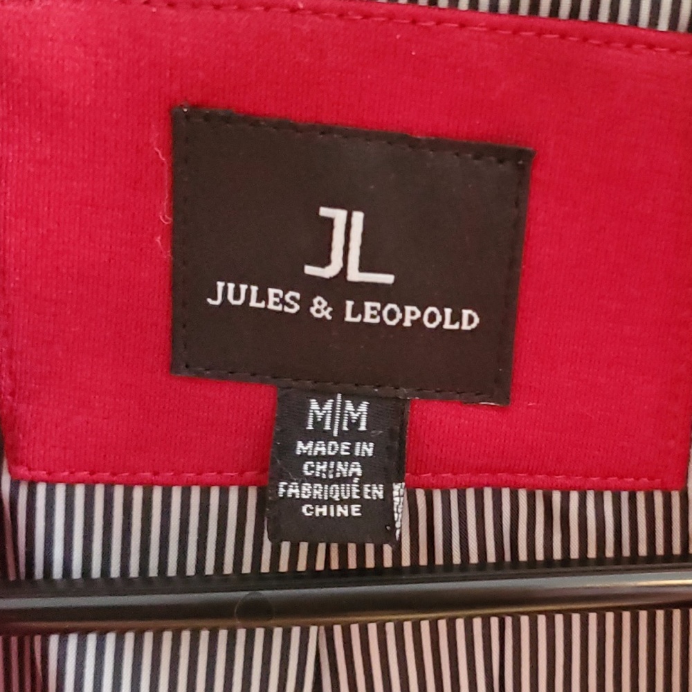 Jules & Leopold deep red Blazer sz M - Picture 2 of 5